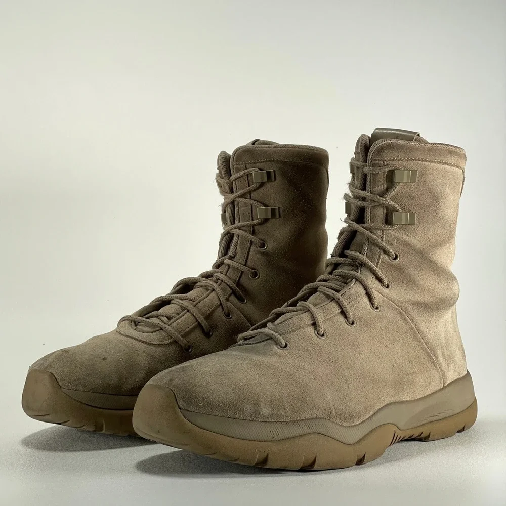 Jordan Future Boot EP Khaki Mens 12 Suede Military Tactical Combat Boots‎